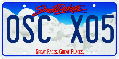 SD license plate 0SCX05