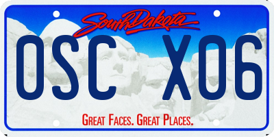 SD license plate 0SCX06
