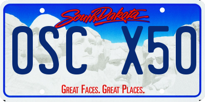 SD license plate 0SCX50