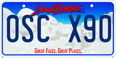 SD license plate 0SCX90