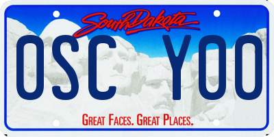 SD license plate 0SCY00