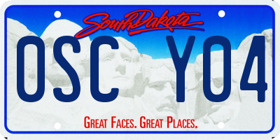 SD license plate 0SCY04