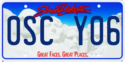 SD license plate 0SCY06
