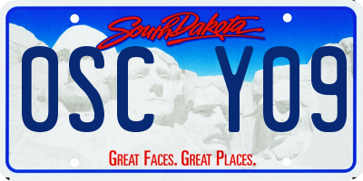 SD license plate 0SCY09
