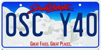 SD license plate 0SCY40