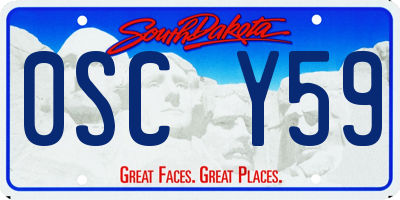 SD license plate 0SCY59