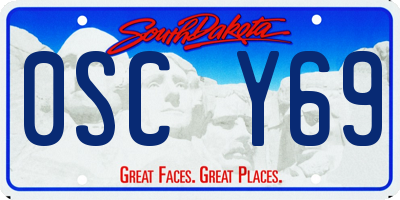 SD license plate 0SCY69