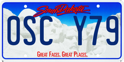 SD license plate 0SCY79