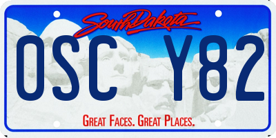 SD license plate 0SCY82