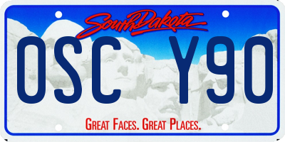 SD license plate 0SCY90
