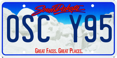 SD license plate 0SCY95