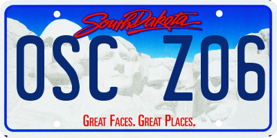 SD license plate 0SCZ06