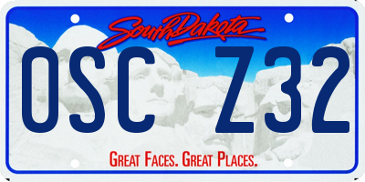 SD license plate 0SCZ32