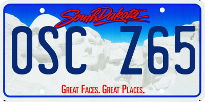 SD license plate 0SCZ65