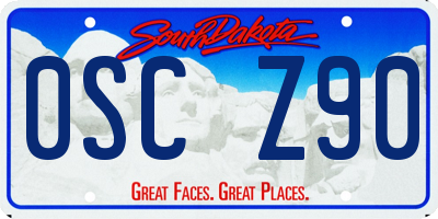 SD license plate 0SCZ90