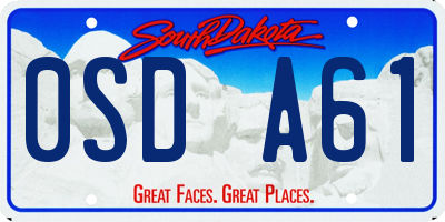 SD license plate 0SDA61
