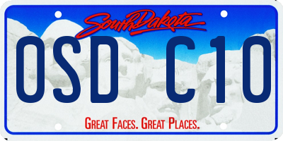 SD license plate 0SDC10