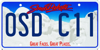 SD license plate 0SDC11