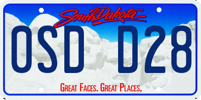 SD license plate 0SDD28