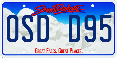 SD license plate 0SDD95