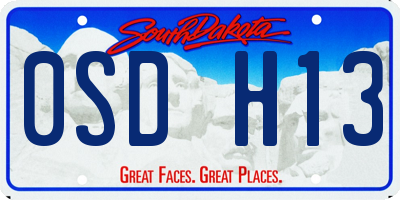 SD license plate 0SDH13