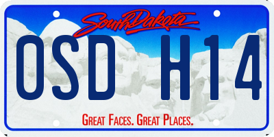 SD license plate 0SDH14