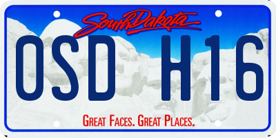 SD license plate 0SDH16