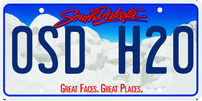SD license plate 0SDH20