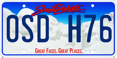 SD license plate 0SDH76