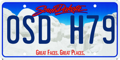 SD license plate 0SDH79