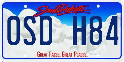SD license plate 0SDH84