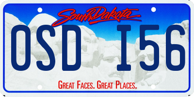SD license plate 0SDI56