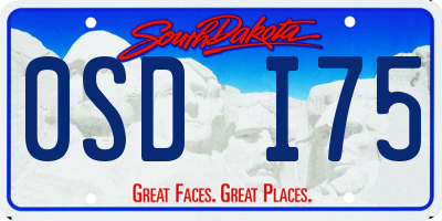 SD license plate 0SDI75