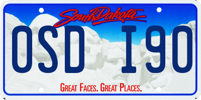 SD license plate 0SDI90