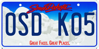 SD license plate 0SDK05