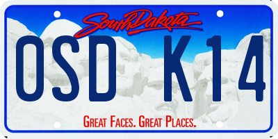 SD license plate 0SDK14