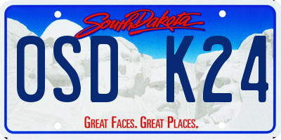 SD license plate 0SDK24
