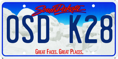 SD license plate 0SDK28