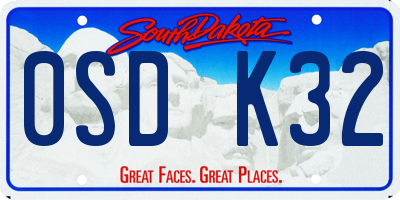 SD license plate 0SDK32