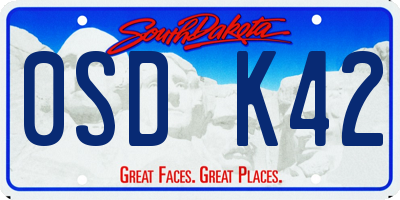 SD license plate 0SDK42