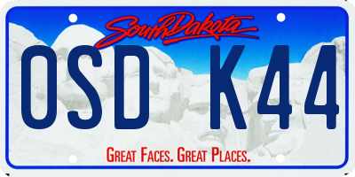 SD license plate 0SDK44