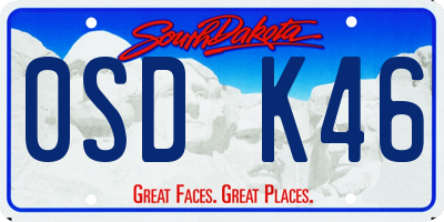 SD license plate 0SDK46