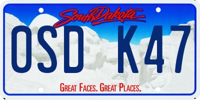 SD license plate 0SDK47