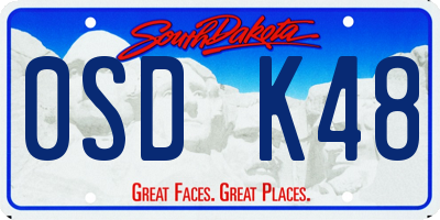 SD license plate 0SDK48