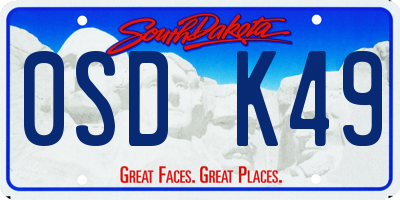 SD license plate 0SDK49