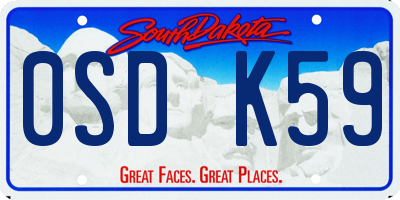 SD license plate 0SDK59