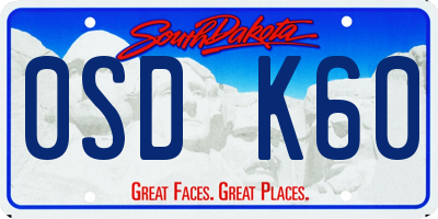 SD license plate 0SDK60