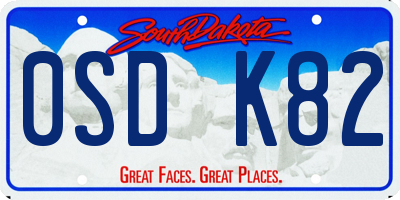 SD license plate 0SDK82