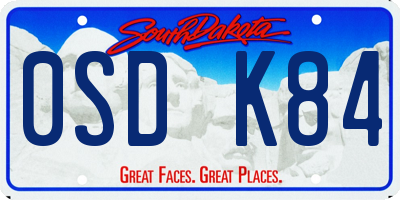 SD license plate 0SDK84