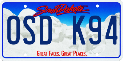SD license plate 0SDK94
